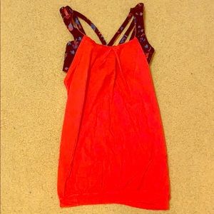 Lululemon Pink Open back tank